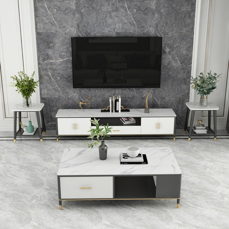 Open Storage TV Media Console Supporto TV in pietra per soggiorno