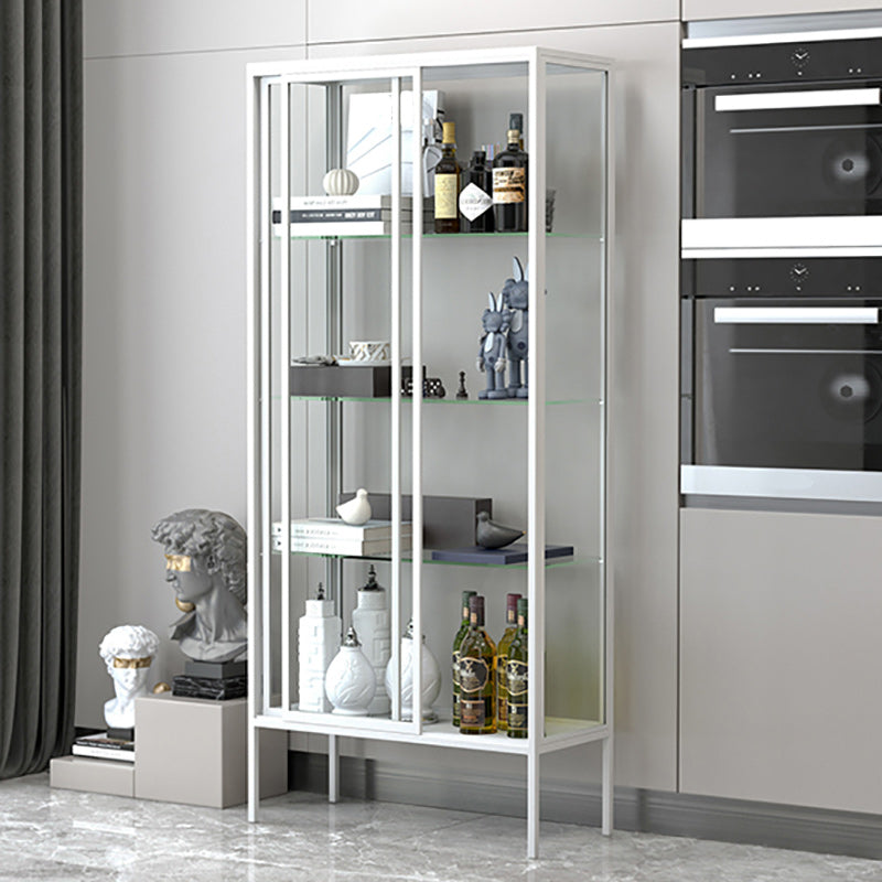 Porte in vetro di vetro in metallo industriale Curio Armadiet per soggiorno per soggiorno