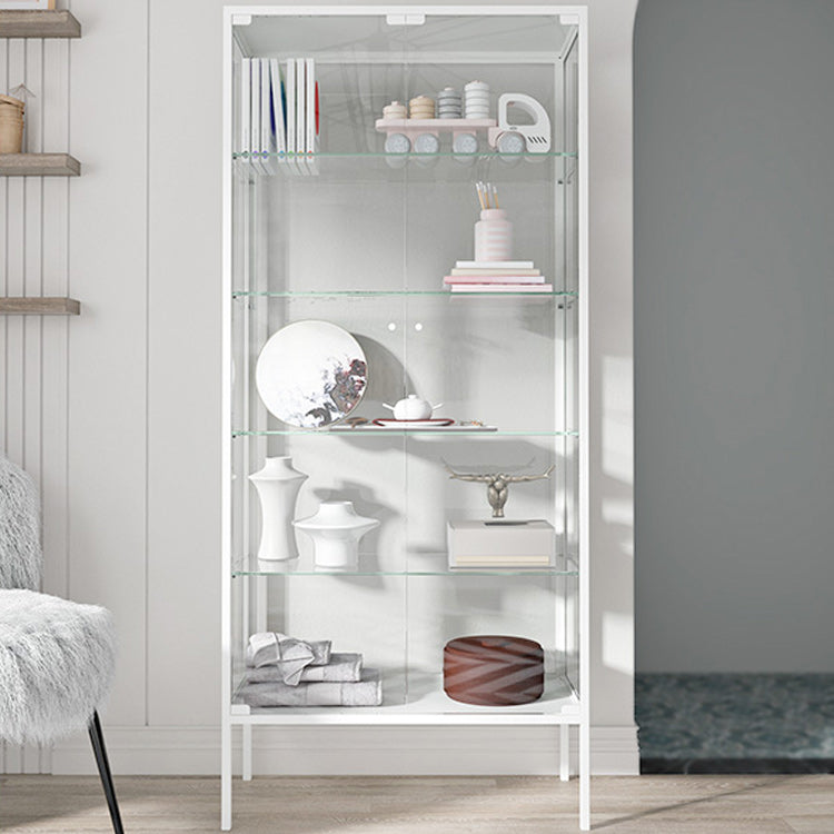 Porte in vetro di vetro in metallo industriale Curio Armadiet per soggiorno per soggiorno