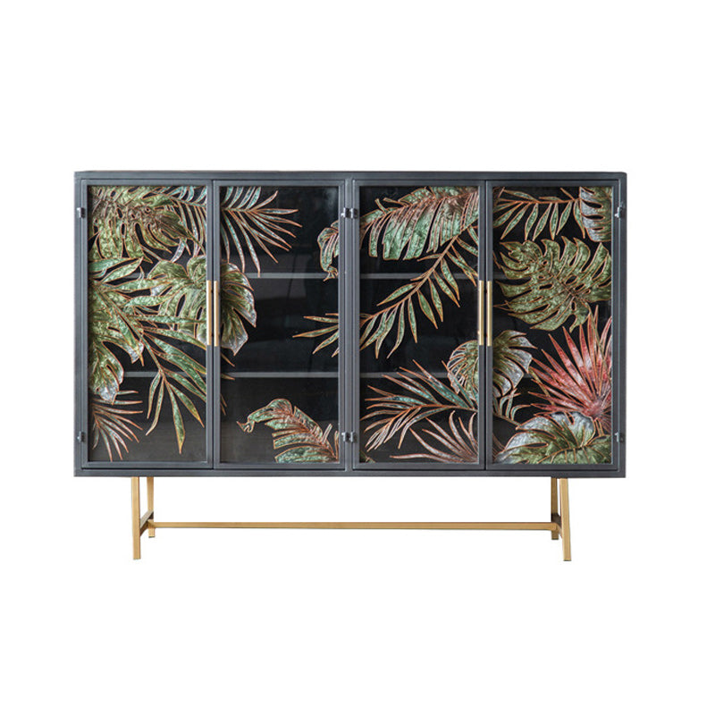 Traditional Wood Display Stand Glass Doors Storage Cabinet for Living Room Clearhalo 'Display & China Cabinets' 'display_china_cabinets' 'furn' 'furn_display_china_cabinets' 'Furniture' 'Kitchen & Dining Furniture' 6486528