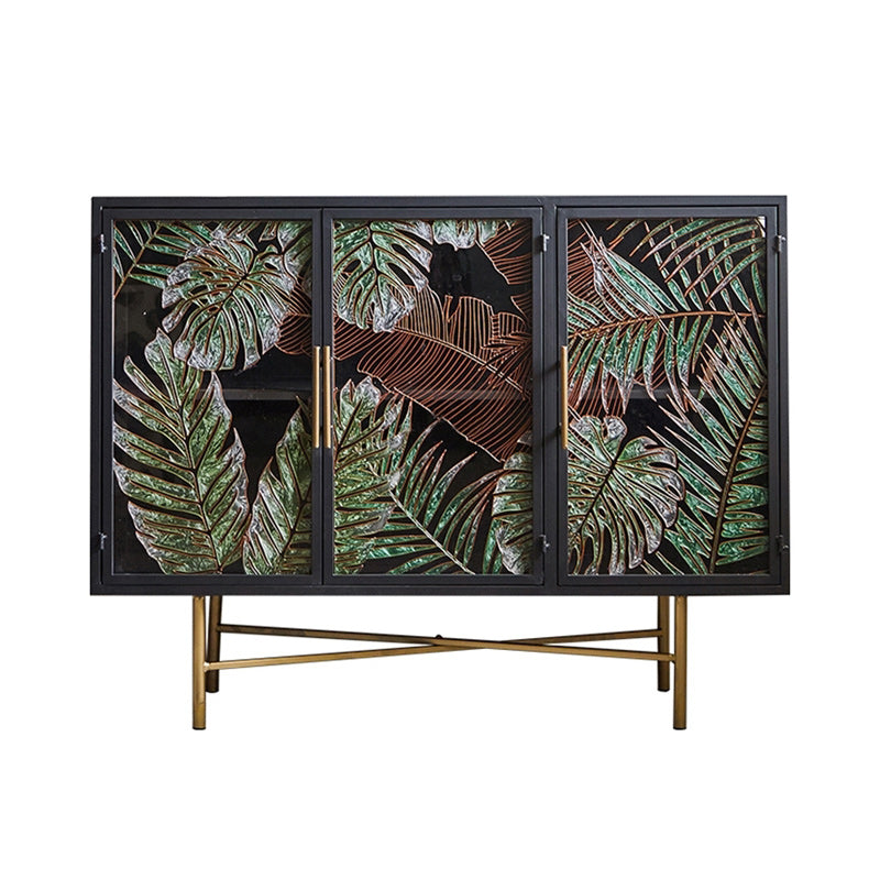 Traditional Wood Display Stand Glass Doors Storage Cabinet for Living Room Clearhalo 'Display & China Cabinets' 'display_china_cabinets' 'furn' 'furn_display_china_cabinets' 'Furniture' 'Kitchen & Dining Furniture' 6486530