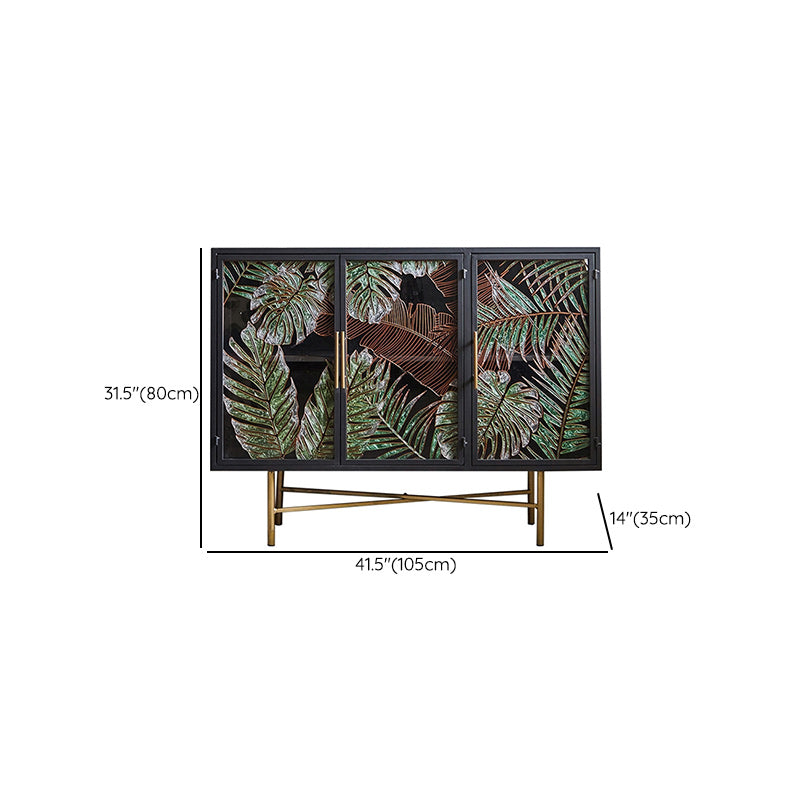 Traditional Wood Display Stand Glass Doors Storage Cabinet for Living Room Clearhalo 'Display & China Cabinets' 'display_china_cabinets' 'furn' 'furn_display_china_cabinets' 'Furniture' 'Kitchen & Dining Furniture' 6486532