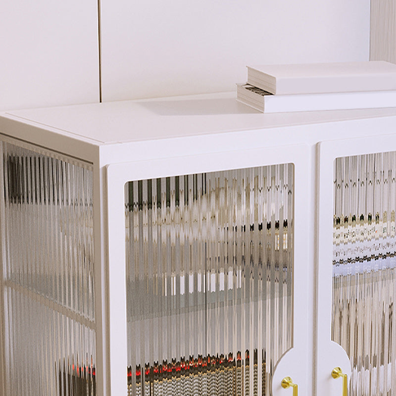 Modern Glass Doors Curio Cabinet Metal Storage Cabinet for Living Room Clearhalo 'Display & China Cabinets' 'display_china_cabinets' 'furn' 'furn_display_china_cabinets' 'Furniture' 'Kitchen & Dining Furniture' 6486542