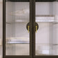 Modern Glass Doors Curio Cabinet Metal Storage Cabinet for Living Room Clearhalo 'Display & China Cabinets' 'display_china_cabinets' 'furn' 'furn_display_china_cabinets' 'Furniture' 'Kitchen & Dining Furniture' 6486543
