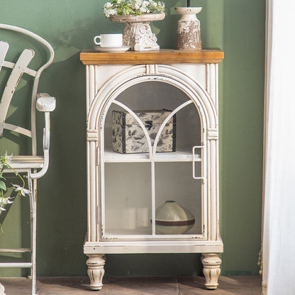 Tradizionale display pino stand di stoccaggio bianco per soggiorno