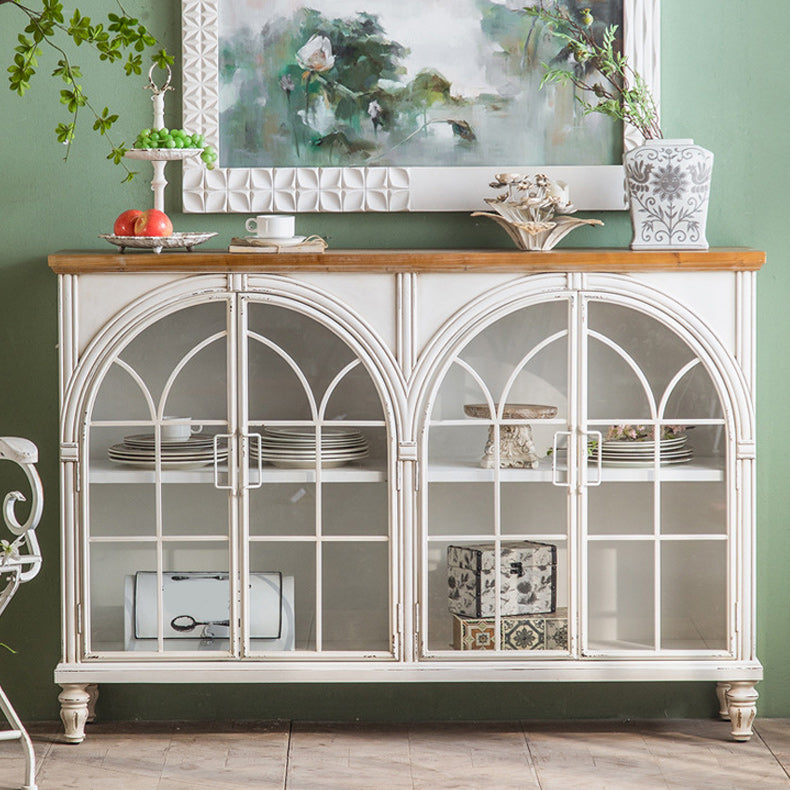 Tradizionale display pino stand di stoccaggio bianco per soggiorno