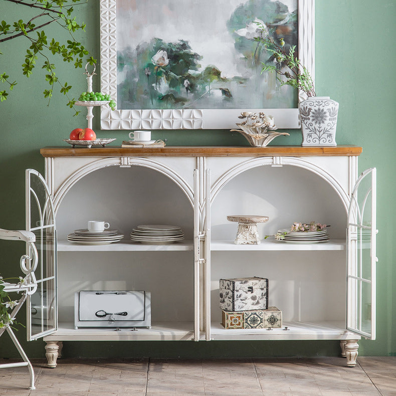 Tradizionale display pino stand di stoccaggio bianco per soggiorno