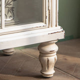 Tradizionale display pino stand di stoccaggio bianco per soggiorno