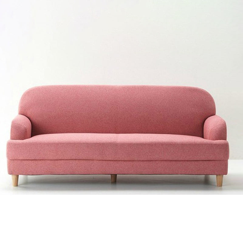 Contemporary Pink Cotton Settee Tight Back Sofa for Living Room Clearhalo 'furn' 'furn_sofas' 'Furniture' 'Living Room Furniture' 'Sofa' 'sofas' 6486613
