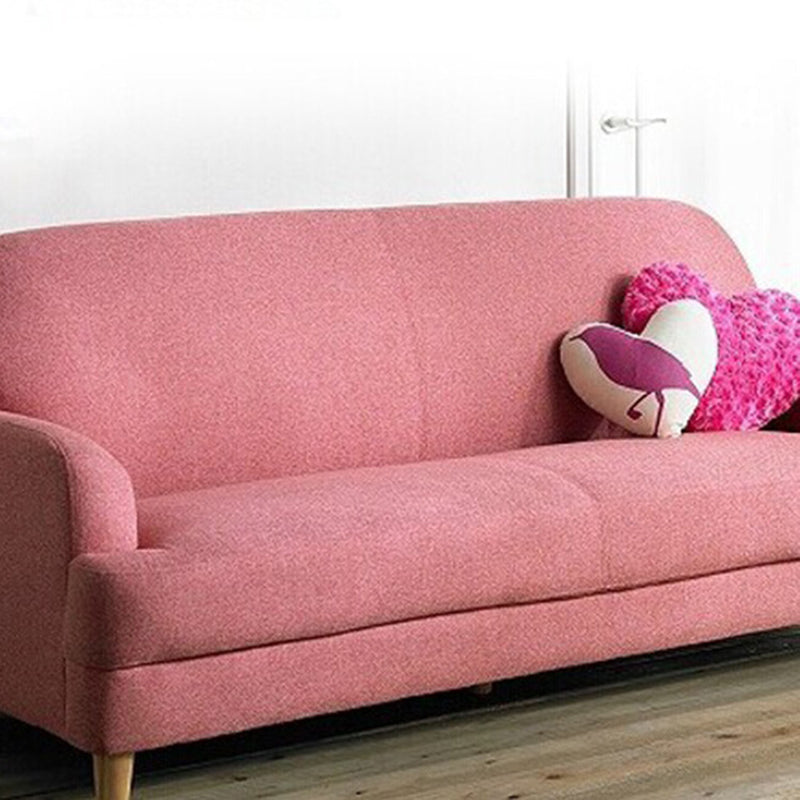 Contemporary Pink Cotton Settee Tight Back Sofa for Living Room Clearhalo 'furn' 'furn_sofas' 'Furniture' 'Living Room Furniture' 'Sofa' 'sofas' 6486615
