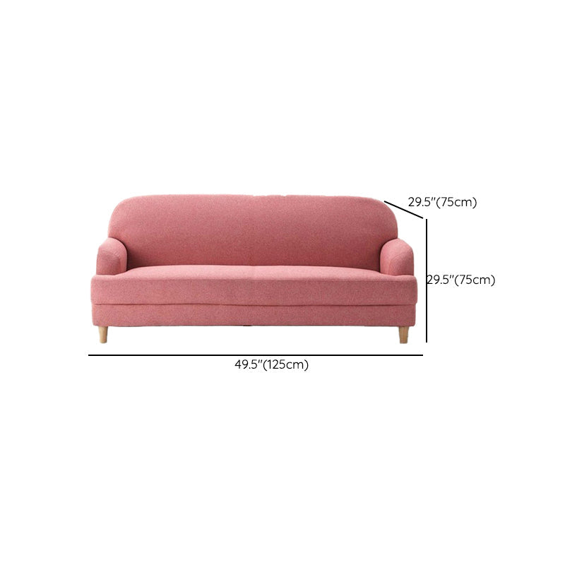 Contemporary Pink Cotton Settee Tight Back Sofa for Living Room Clearhalo 'furn' 'furn_sofas' 'Furniture' 'Living Room Furniture' 'Sofa' 'sofas' 6486619