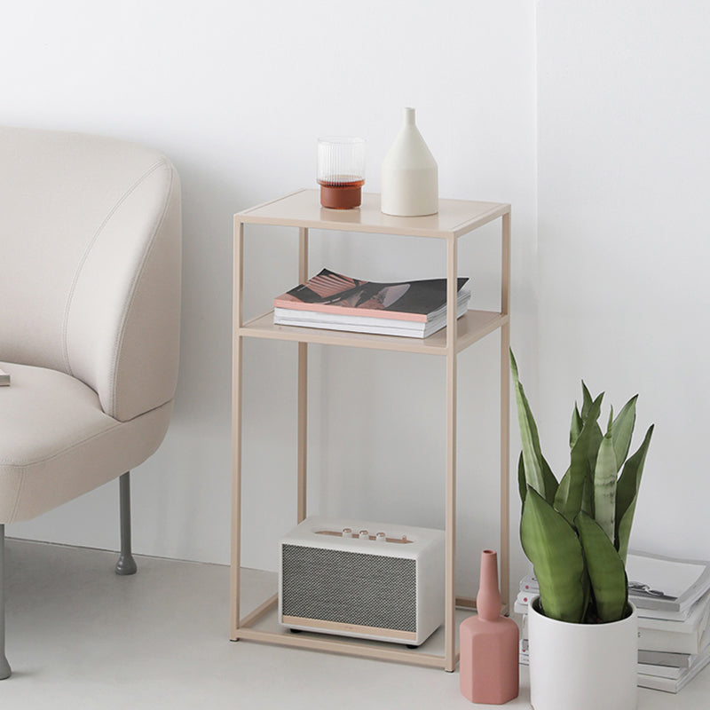 2 ripiani del comodino da comodino da comodino industriale, 27,6 "di altezza