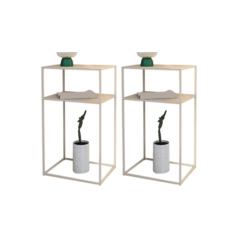 2 ripiani del comodino da comodino da comodino industriale, 27,6 "di altezza