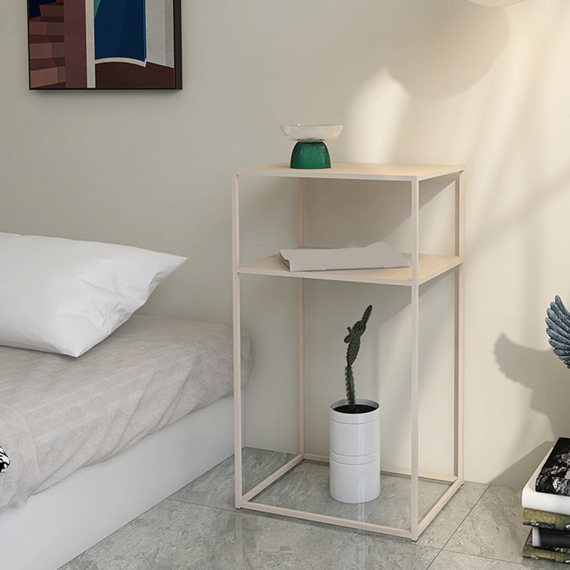 2 ripiani del comodino da comodino da comodino industriale, 27,6 "di altezza