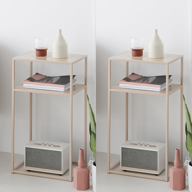 2 ripiani del comodino da comodino da comodino industriale, 27,6 "di altezza