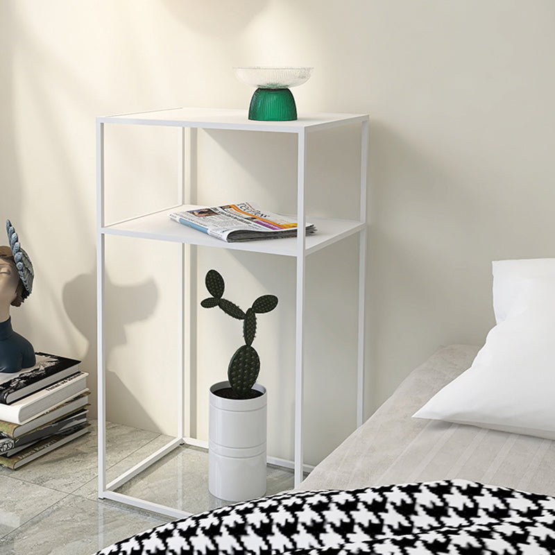 2 ripiani del comodino da comodino da comodino industriale, 27,6 "di altezza