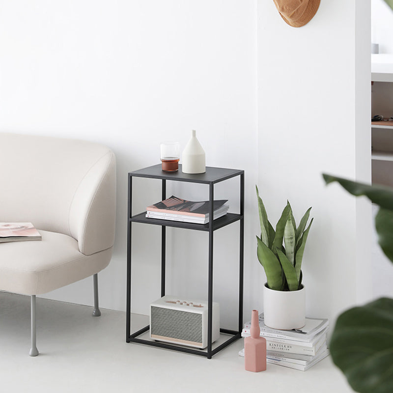 2 ripiani del comodino da comodino da comodino industriale, 27,6 "di altezza