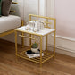 1 Shelf Glam Nightstand Metal Legs Included Night Table Open Storage ,23.6" Tall Clearhalo 'Bedroom Furniture' 'furn' 'furn_night_stand' 'Furniture' 'night_stand' 'Nightstands' 6486656