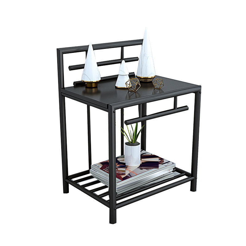 1 Shelf Glam Nightstand Metal Legs Included Night Table Open Storage ,23.6" Tall Clearhalo 'Bedroom Furniture' 'furn' 'furn_night_stand' 'Furniture' 'night_stand' 'Nightstands' 6486665