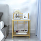 1 Shelf Glam Nightstand Metal Legs Included Night Table Open Storage ,23.6" Tall Clearhalo 'Bedroom Furniture' 'furn' 'furn_night_stand' 'Furniture' 'night_stand' 'Nightstands' 6486667