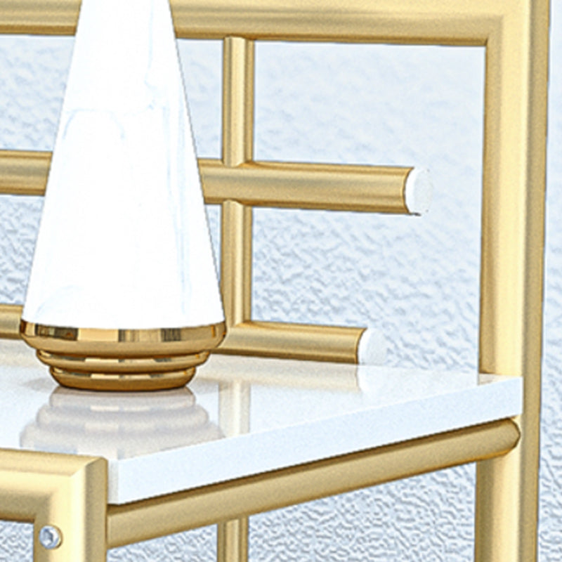 1 Shelf Glam Nightstand Metal Legs Included Night Table Open Storage ,23.6" Tall Clearhalo 'Bedroom Furniture' 'furn' 'furn_night_stand' 'Furniture' 'night_stand' 'Nightstands' 6486669