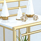 1 Shelf Glam Nightstand Metal Legs Included Night Table Open Storage ,23.6" Tall Clearhalo 'Bedroom Furniture' 'furn' 'furn_night_stand' 'Furniture' 'night_stand' 'Nightstands' 6486670