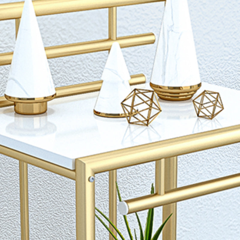 1 Shelf Glam Nightstand Metal Legs Included Night Table Open Storage ,23.6" Tall Clearhalo 'Bedroom Furniture' 'furn' 'furn_night_stand' 'Furniture' 'night_stand' 'Nightstands' 6486670