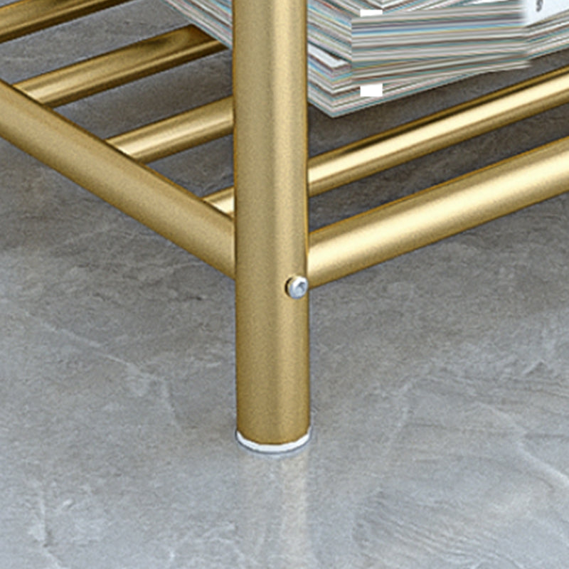 1 Shelf Glam Nightstand Metal Legs Included Night Table Open Storage ,23.6" Tall Clearhalo 'Bedroom Furniture' 'furn' 'furn_night_stand' 'Furniture' 'night_stand' 'Nightstands' 6486672