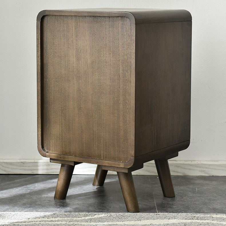 2 cajones 1 mesita de noche en la mesa nocturna de almacenamiento abierto moderna con piernas, 23.2 "de alto