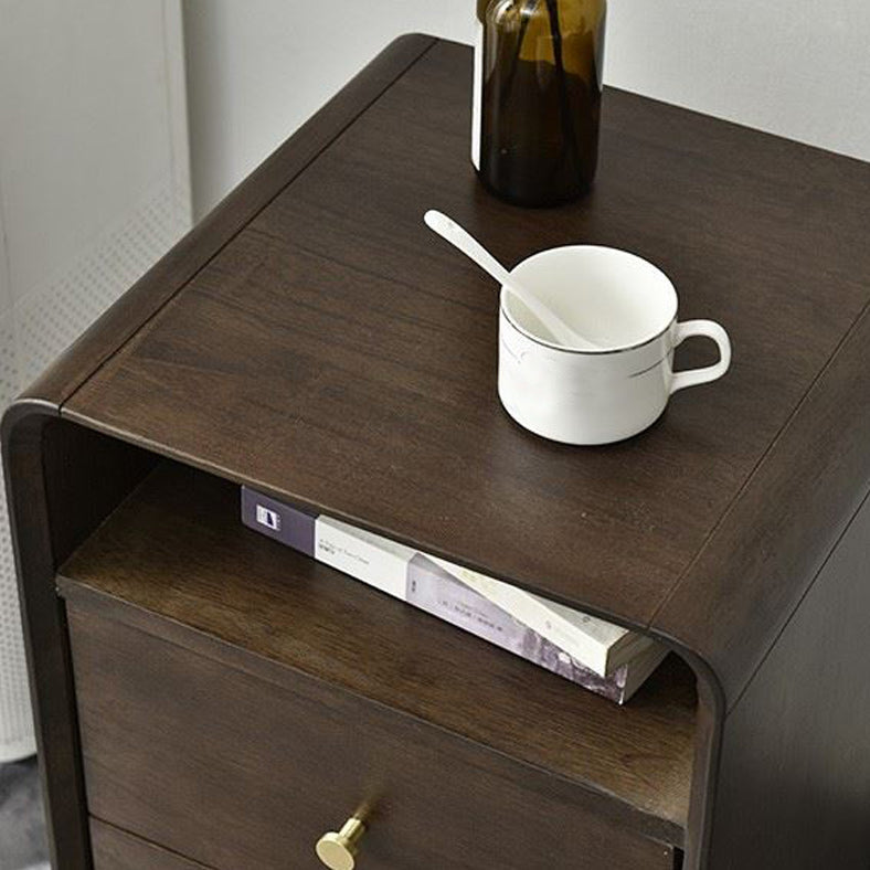 2 cajones 1 mesita de noche en la mesa nocturna de almacenamiento abierto moderna con piernas, 23.2 "de alto