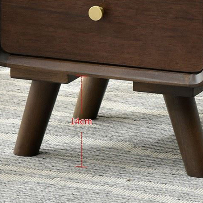 2 cajones 1 mesita de noche en la mesa nocturna de almacenamiento abierto moderna con piernas, 23.2 "de alto