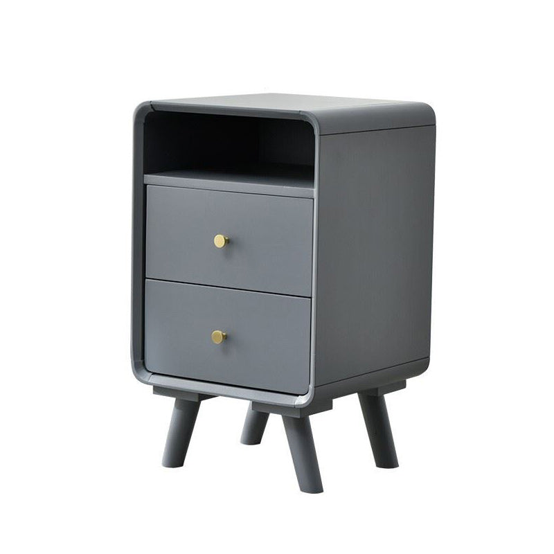 2 cajones 1 mesita de noche en la mesa nocturna de almacenamiento abierto moderna con piernas, 23.2 "de alto