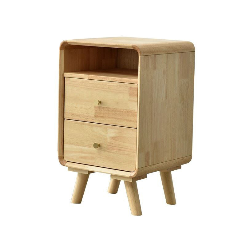 2 cajones 1 mesita de noche en la mesa nocturna de almacenamiento abierto moderna con piernas, 23.2 "de alto