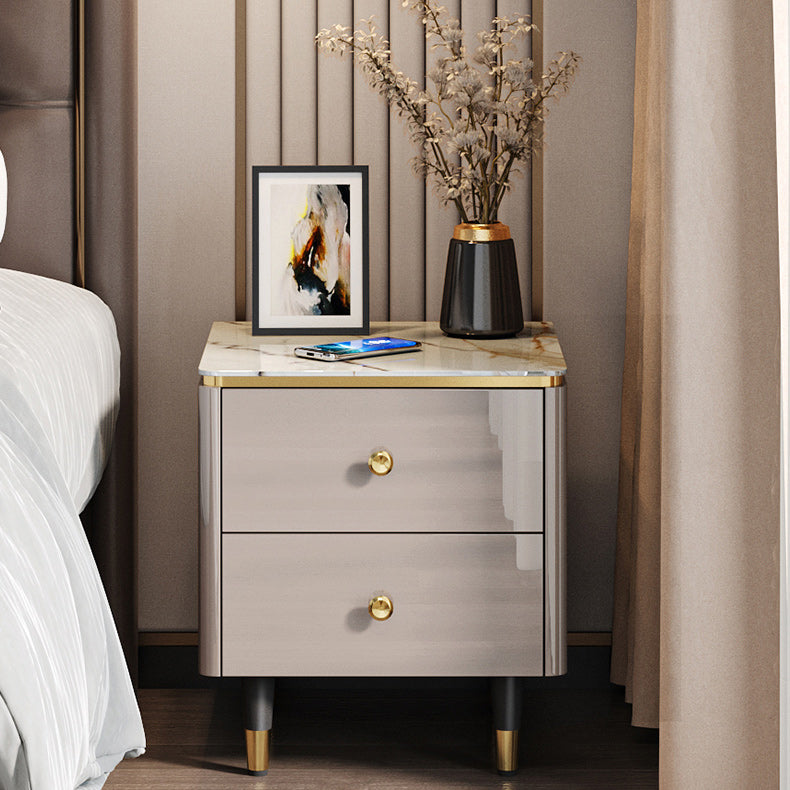 Comodino moderno per accento di pietra del comodino con 2 cassetti