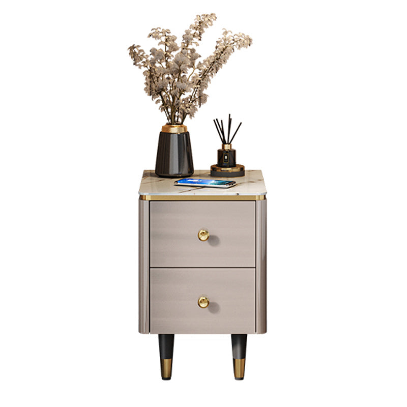 Comodino moderno per accento di pietra del comodino con 2 cassetti