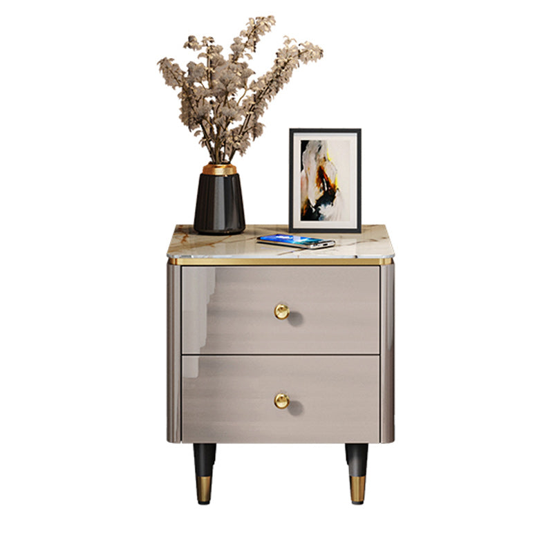 Comodino moderno per accento di pietra del comodino con 2 cassetti