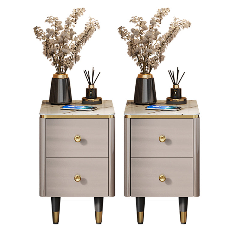 Comodino moderno per accento di pietra del comodino con 2 cassetti