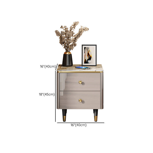 Comodino moderno per accento di pietra del comodino con 2 cassetti