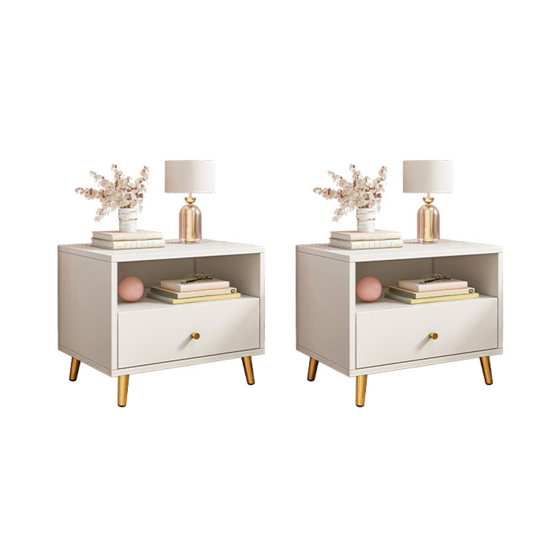 Zeitgenössischer Massivholz Nachttisch Schubladen Aufbewahrung Nachttisch