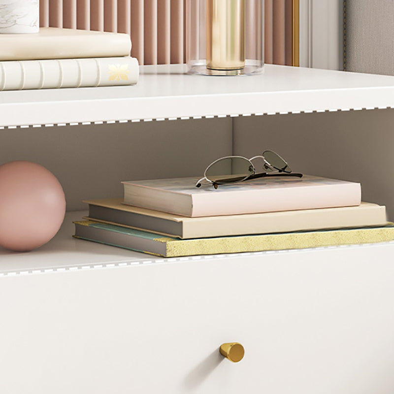 Zeitgenössischer Massivholz Nachttisch Schubladen Aufbewahrung Nachttisch