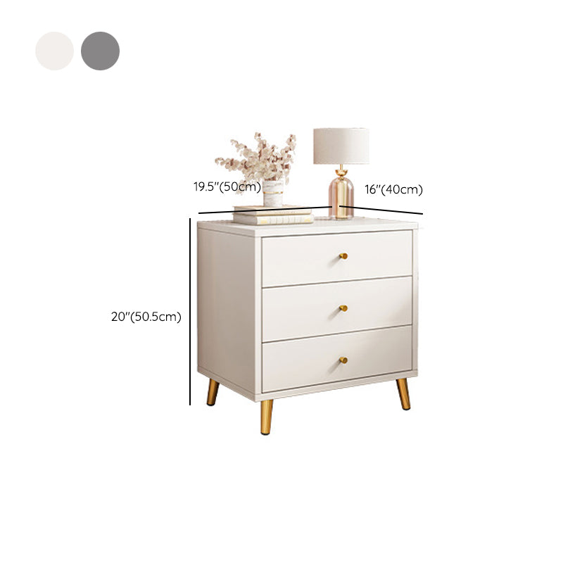 Zeitgenössischer Massivholz Nachttisch Schubladen Aufbewahrung Nachttisch