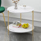 1 Shelf Stone Top Nightstand Glam Open Storage Night Table ,16.5   Tall