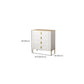 Glam Stone Chest Bedroom White Storage Chest with Metal Legs