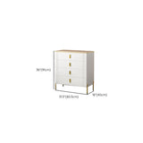 Glam Stone Cofre dormitorio Cofre de almacenamiento blanco con patas de metal