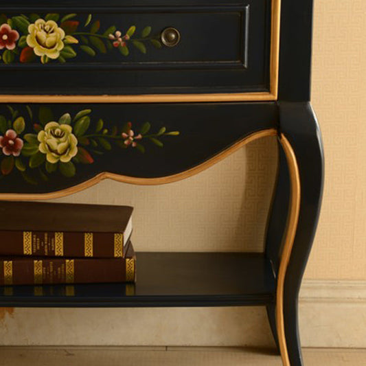 American Traditional Dresser Solid Wood Storage Chest with 2 Drawers