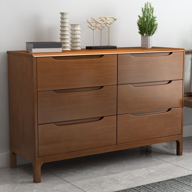 American Traditional Dresser Solid Wood Storage Chest with 5/6 Drawers Clearhalo 'Bedroom Furniture' 'Dressers & Chests' 'dressers_chests' 'furn' 'furn_dressers_chests' 'Furniture' 6486935