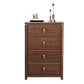 Commode de rangement en bois de noyer Glam Commode de chambre à coucher en marron avec tiroirs