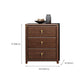 Commode de rangement en bois de noyer Glam Commode de chambre à coucher en marron avec tiroirs