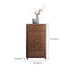 Commode de rangement en bois de noyer Glam Commode de chambre à coucher en marron avec tiroirs