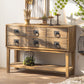 Commode traditionnelle en bois massif, commode de rangement pour chambre à coucher